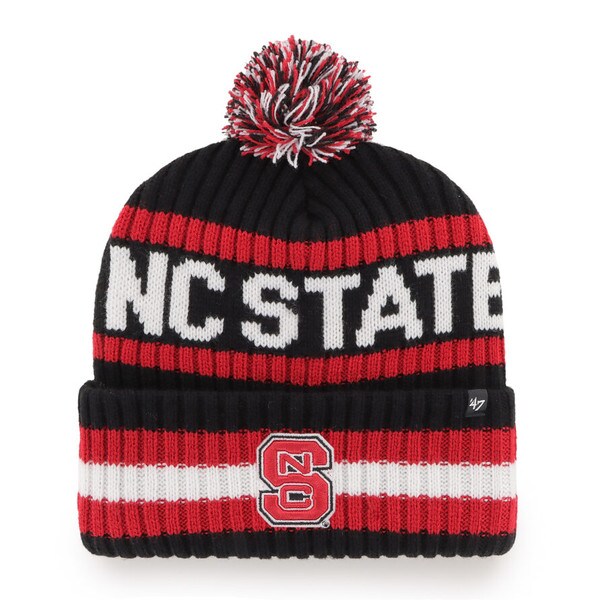 Red/Black/White Cuffed Knit Hat Wit